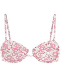 MC2 Saint Barth - Salina Floral-Print Bikini Top - Lyst