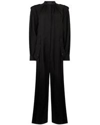 Alberta Ferretti - Button-Up Gathered Jumpsuit - Lyst