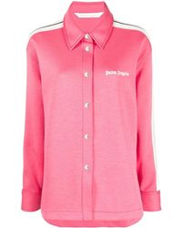 Palm Angels - Logo-Print Striped Shirt - Lyst