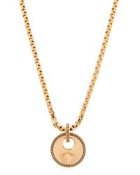 Versace - Collier À Pendentif Tête De Médua - Lyst