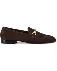 Doucal's - Metal-Detail Suede Loafers - Lyst