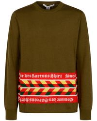 Comme des Garçons - Pullover mit gestreiften Einsätzen - Lyst