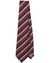 Dunhill - Striped Mulberry Silk Tie - Lyst