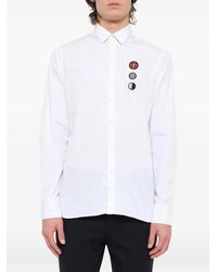 Lanvin - Patch-Detail Medal-Embroidered Shirt - Lyst