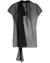 KHAITE - Sheer Silk Blouse - Lyst
