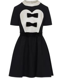 Valentino Garavani - Crepe Couture Bow-Detail Mini Dress - Lyst