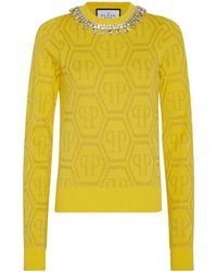 Philipp Plein - Monogram Crystal-Embellished Jumper - Lyst