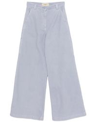 Weekend by Maxmara - Wide-Leg Buttoned Trousers - Lyst