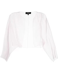 Paule Ka - Cropped Sheer Organza Jacket - Lyst