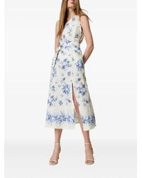 Twinset - Floral-Print One-Shoulder Midi Dress - Lyst