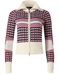 Perfect Moment - Merino Wool Houndstooth Cardigan - Lyst