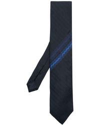 Lanvin - Chevron-stripe Silk Tie - Lyst