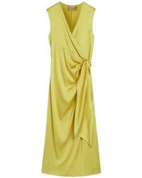 Momoní - Roca Draped Satin Midi Dress - Lyst