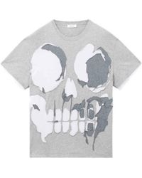 McQueen - Skull-Applique T-Shirt - Lyst