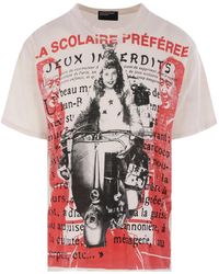 Enfants Riches Deprimes - La Scolaire Préféree Distressed Printed T-Shirt - Lyst