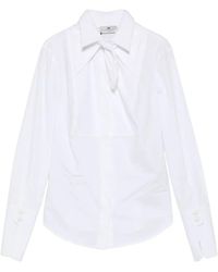 Elisabetta Franchi - Cotton Shirt With Bow - Lyst