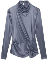 Giorgio Armani - Draped Knot-Detail Top - Lyst