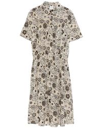 Aspesi - Floral-Print Midi Dress - Lyst