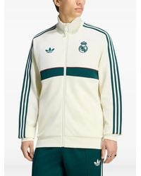 adidas - Real Madrid Logo-Embroidered Zip-Up Jacket - Lyst