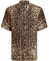 Dolce & Gabbana - Bedrucktes Hemd Aus Seide - Lyst