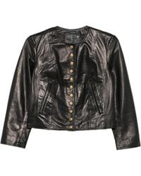 R13 - Button-Up Leather Jacket - Lyst