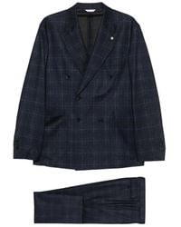 Manuel Ritz - Check-Pattern Double-Breasted Suit - Lyst