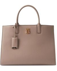 Burberry - Small Frances Leather Tote Bag - Lyst