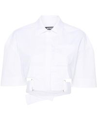 Jacquemus - Chemise 'la chemise courte bari' blanche - les classiques - Lyst