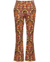 La DoubleJ - Floral-pattern Flared Trousers - Lyst