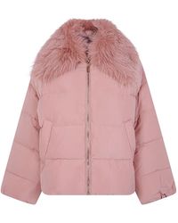 Twinset - Faux-Fur Collar Padded Jacket - Lyst