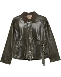 The Jackie Leathers - Veste En Cuir À Fermeture Zippée - Lyst