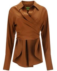 GAUGE81 - Sabinas Wrap-Style Shirt - Lyst