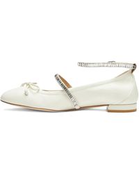 Stuart Weitzman - Crystal-Embellished Bow Flats - Lyst