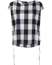 Woolrich Top en popeline à carreaux - Bleu