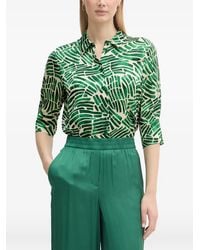 MARC AUREL - Abstract-Print Button-Up Shirt - Lyst