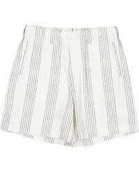 Homme by Michele Rossi - Striped Texture Shorts - Lyst