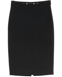 Elisabetta Franchi - Minijupe Crayon À Plaque Logo - Lyst