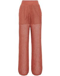 Brunello Cucinelli - Net-stitch Knitted Trousers - Lyst