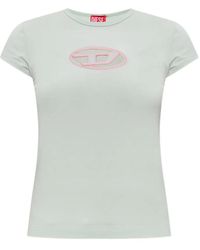 DIESEL - Logo-Detail Cut-Out T-Shirt - Lyst