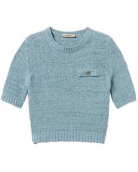 Twinset - Pull Crop À Boutons Oval T - Lyst