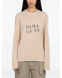 GIMAGUAS - Logo-Print Long-Sleeve T-Shirt - Lyst