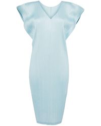 Pleats Please Issey Miyake - Pleated Tube Midi Dress - Lyst