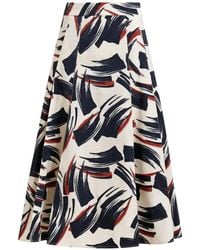 Essentiel Antwerp - Printed Midi Skirt - Lyst