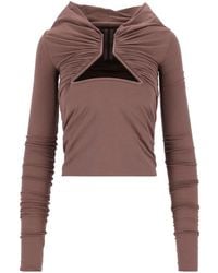 Rick Owens - Prong Ruched Long-Sleeve T-Shirt - Lyst