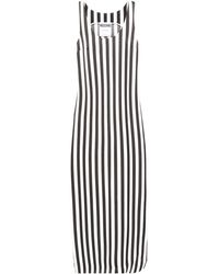 Moschino - Scoop-neck Striped Long Dress - Lyst
