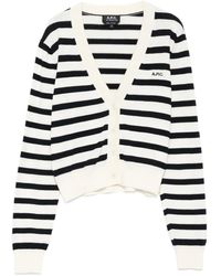 A.P.C. - Gaëlle Gestreept Vest Met Knopen - Lyst