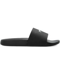 AllSaints - Underground Logo-Detail Slip-Ons Sliders - Lyst