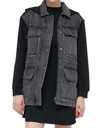 Desigual - Denim Jack Met Afwerking Van Stras - Lyst