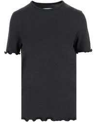 Jil Sander - Gathered-Hems Round-Neck T-Shirt - Lyst