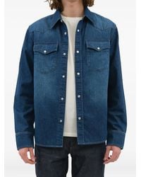 A.P.C. - Double-Pocket Denim Shirt - Lyst